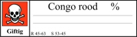klein etiket Congorood