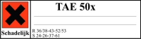 klein etiket TAE 50x