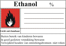 groot etiket ethanol