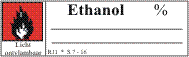 klein etiket ethanol
