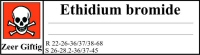 klein etiket ethidiumbromide