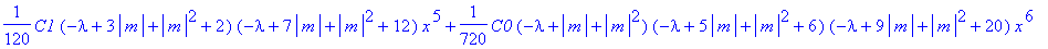 F52a := series(C0+C1*x+1/2*C0*(-lambda+abs(m)+abs(m...