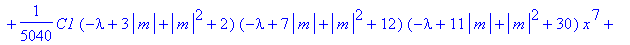 F52a := series(C0+C1*x+1/2*C0*(-lambda+abs(m)+abs(m...