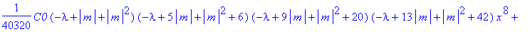 F52a := series(C0+C1*x+1/2*C0*(-lambda+abs(m)+abs(m...