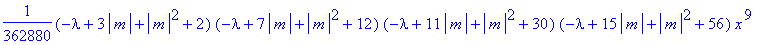 (1/40320*(-lambda+abs(m)+abs(m)^2)*(-lambda+5*abs(m...