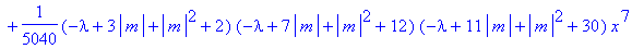 (1/40320*(-lambda+abs(m)+abs(m)^2)*(-lambda+5*abs(m...