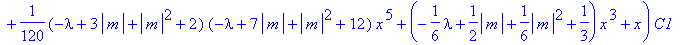 (1/40320*(-lambda+abs(m)+abs(m)^2)*(-lambda+5*abs(m...