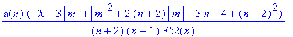 a(n)*(-lambda-3*abs(m)+abs(m)^2+2*(n+2)*abs(m)-3*n-...