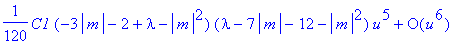 y(u) = series(C0+C1*u+(-1/2*(lambda-abs(m)-abs(m)^2...