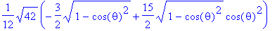 1/12*sqrt(42)*(-3/2*sqrt(1-cos(theta)^2)+15/2*sqrt(...