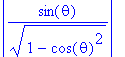 abs(sin(theta)/(1-cos(theta)^2)^(1/2))