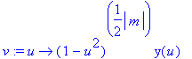 v := proc (u) options operator, arrow; (1-u^2)^(1/2...