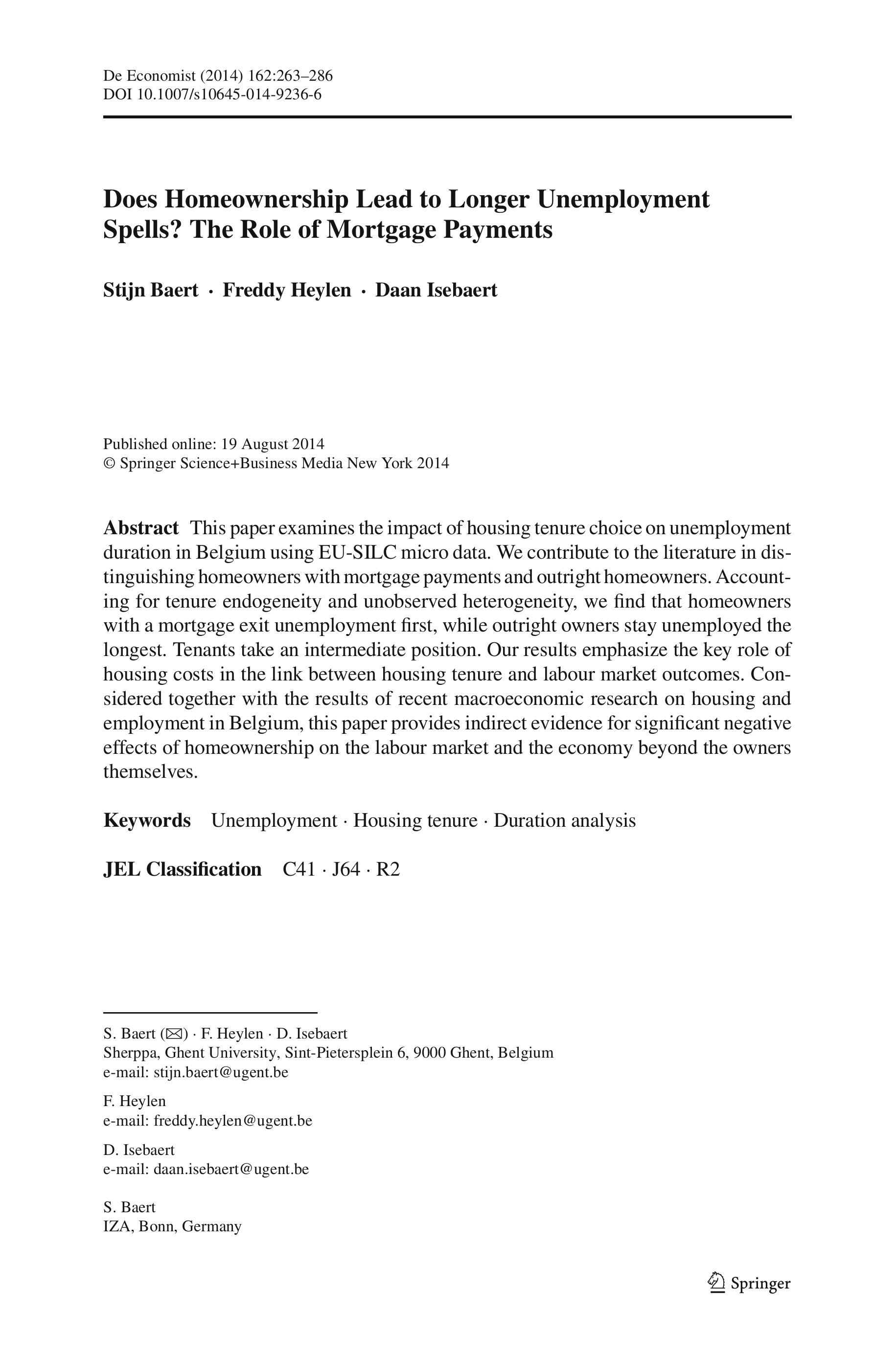 Publicatie in Economist door Stijn Baert.