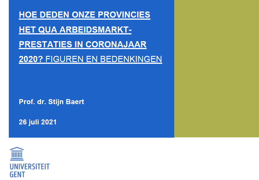 Provinciale statistieken werkloosheid en inactiviteit